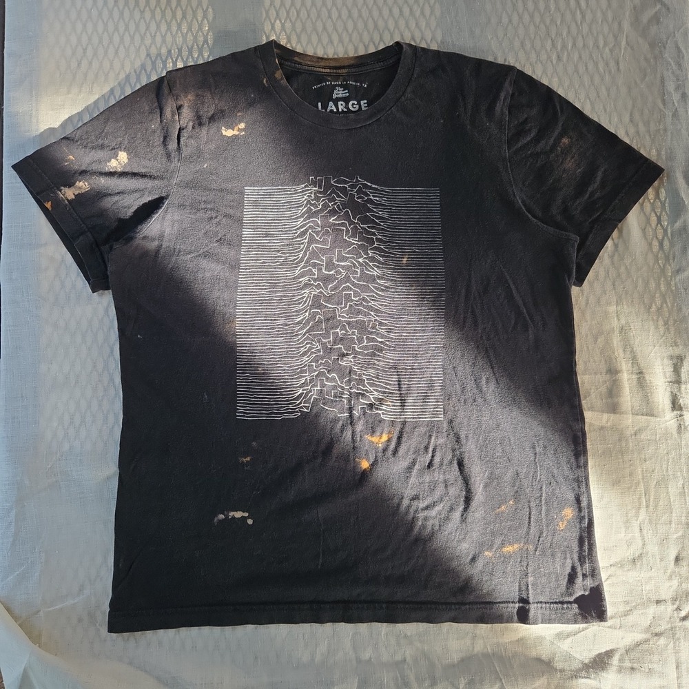 Texas Tee Fine Southern Gentlemen Joy Division Shirt Large Mens Black Distressed